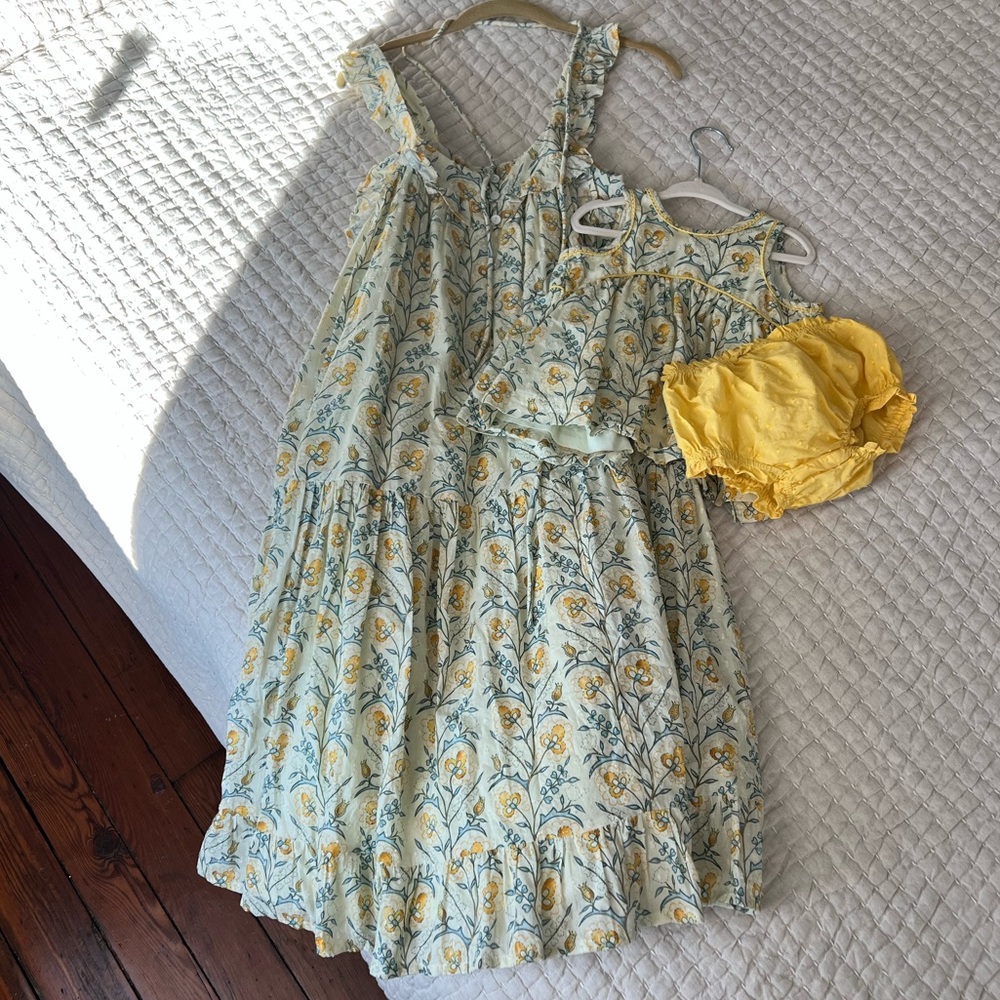 COPY - Lali Matching Mommy & Me Dresses Mustard flower